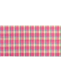 FUCHSIA MADRAS LINEN TABLECLOTH 140CM X 240CM
