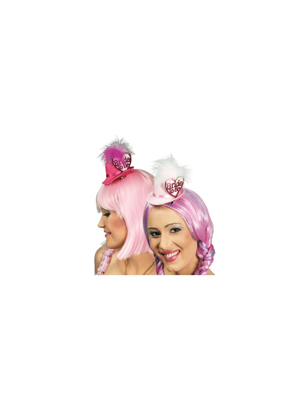 MINI CHAPEAU BRIDE TO BE - 2 COL ASS ROSE ET FUCHSIA TU