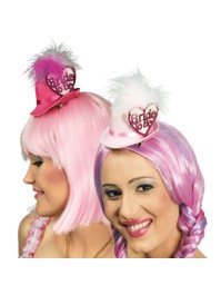 MINI CHAPEAU BRIDE TO BE - 2 COL ASS ROSE ET FUCHSIA TU