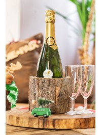 SUPPORT ROND BOIS ECORCE DIA 13 X 11CM