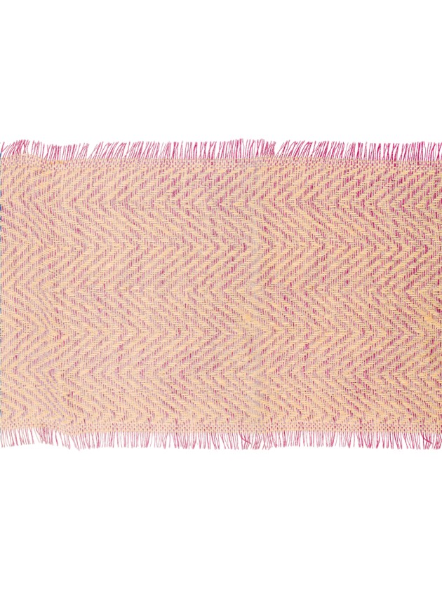 TISCHLÄUFER JUTE CHEVRONS NATUREL/ROSE FRANSEN 29CM X 3M