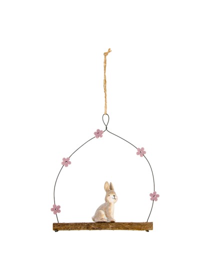 DECO A SUSP LAPIN 12CM X 1CM X 14CM