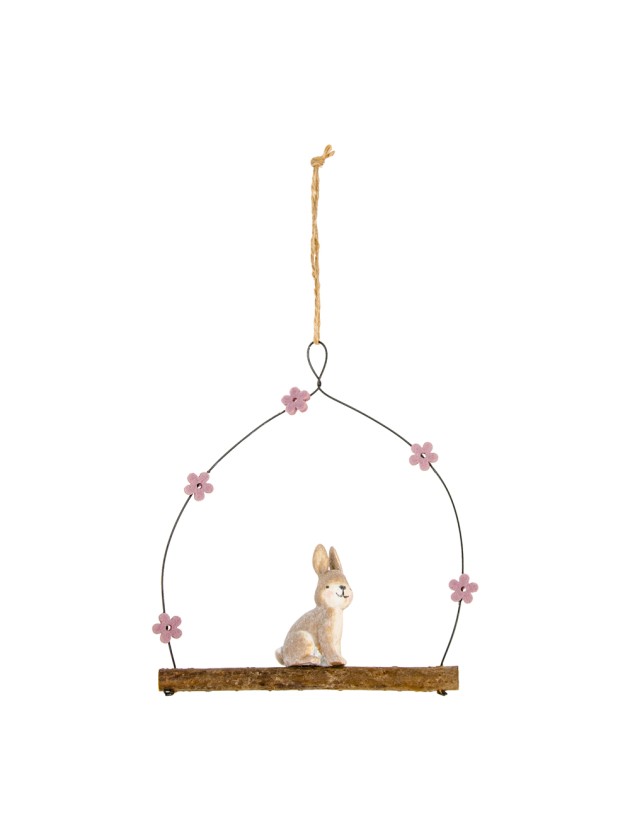DECO A SUSP LAPIN 12CM X 1CM X 14CM