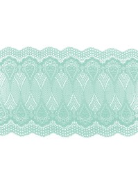 CHEMIN DE TABLE DENTELLE PERSAN VERT D’EAU 18CM X 5M