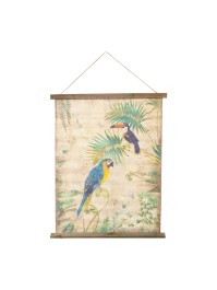 PARROT/TOUCAN HANGING FRAME 58CM X 1.5CM X 71.5CM