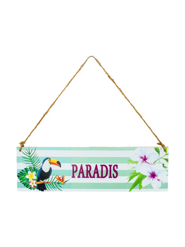 PLAQUE BOIS PARADIS 34CM X 0.5CM X 10CM