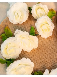 WHITE ROSES GARLAND 220CM