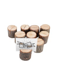 SET 9 TISCHKARTEN HOLZSCHEIBEN DIA 3.5CM X 3.2CM