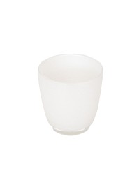 PEARLY WHITE GLASS CANDLEHOLDER DIA 8.5CM X 9CM