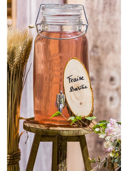 HOCKER HOLZ DEKO DIA 19CM X 25CM