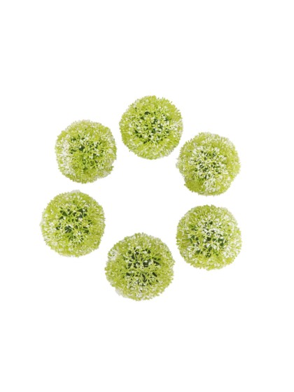 SET 6 GRASS BALLS DIA 8CM