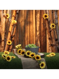 SET 12 SUNFLOWERS DIA 8CM X 1.5CM