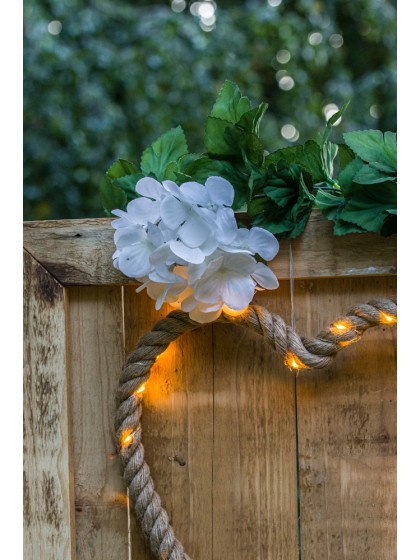 GUIRLANDE HORTENSIA BLANC 220CM