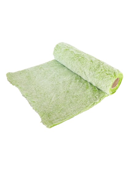 CHEMIN DE TABLE FAUSSE FOURRURE VERTE 30CM X 3M