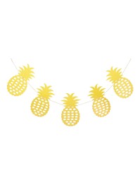3M GARLAND 10 GLITTER GOLDEN PINEAPPLES 21.5CM X 12CM