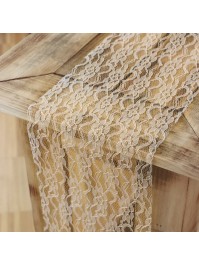3 TISCHLAUFER SPITZE ELFENBEIN 19CM X 3.1M