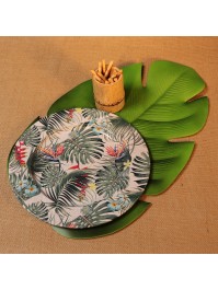 TELLER DEKO TROPICAL DIA 33CM X 1.5CM