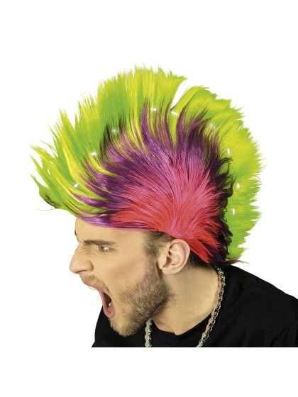 PERÜCKE PUNK MIT LED 