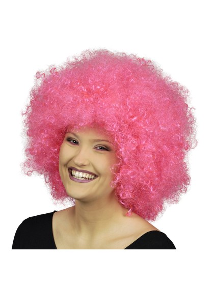 PERÜCKE LUCIE AFRO RIESEN FUCHSIA NEON 