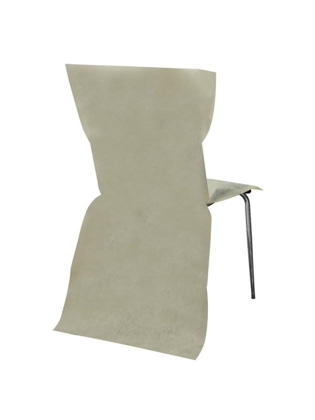 6 IVORY NON-WOVEN CHAIR COVERS 