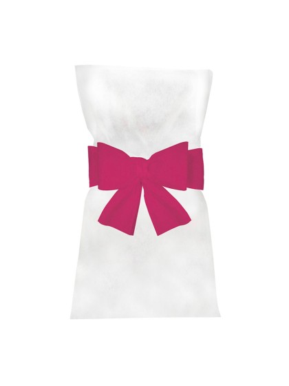 6 SCHLEIFEN FÜR STUHLHUSSENFUCHSIA 19CM X 3M