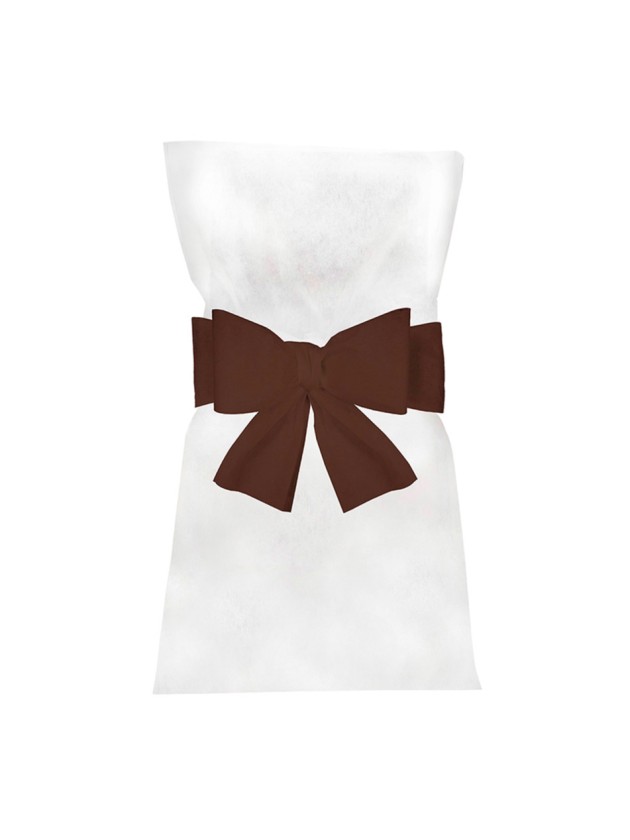 6 NOEUDS POUR HOUSSE DE CHAISE CHOCOLAT 19CM X 3M