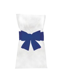6 SCHLEIFEN FÜR STUHLHUSSENBLAU KÖNIG 19CM X 3M