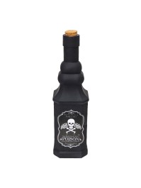 GLASS BLACK BOTTLE 6.5CM X 6.5CM X 24CM