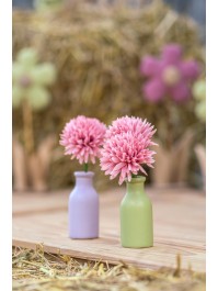 BOUQUET 6 DAHLIAS VIEUX ROSE DIA 13CM X 26CM