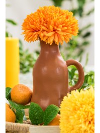 BUNCH OF 6 DAHLIA TANGERINE 26CM