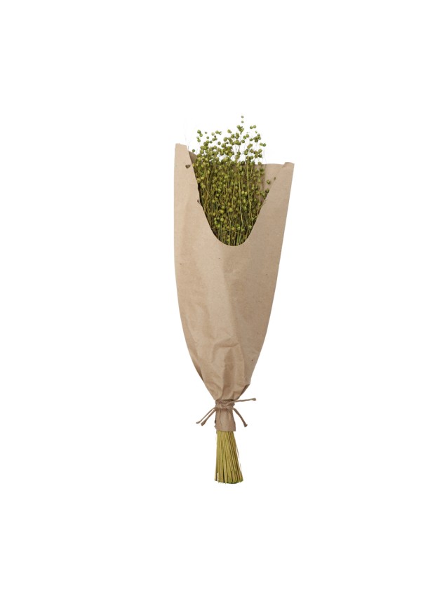 BLUMENSTRAUSS AUS LEINEN 100G GRÜN HELL 60CM
