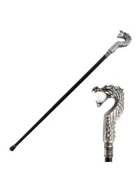 CANNE METAL DRAGON AVEC BOULE 93CM