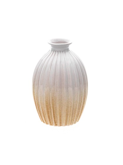 VASE CERAMIQUE BLANC ATHENA DIA 12.5CM X 18.5CM