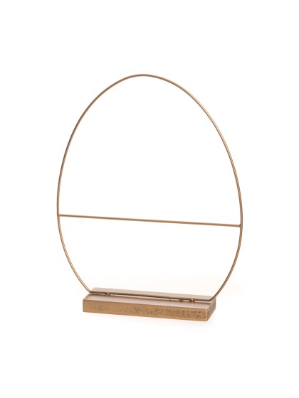CENTRE DE TABLE METAL FORME OEUF 22CM X 5CM X 28CM