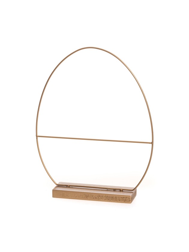 CENTRE DE TABLE METAL FORME OEUF 22CM X 5CM X 28CM