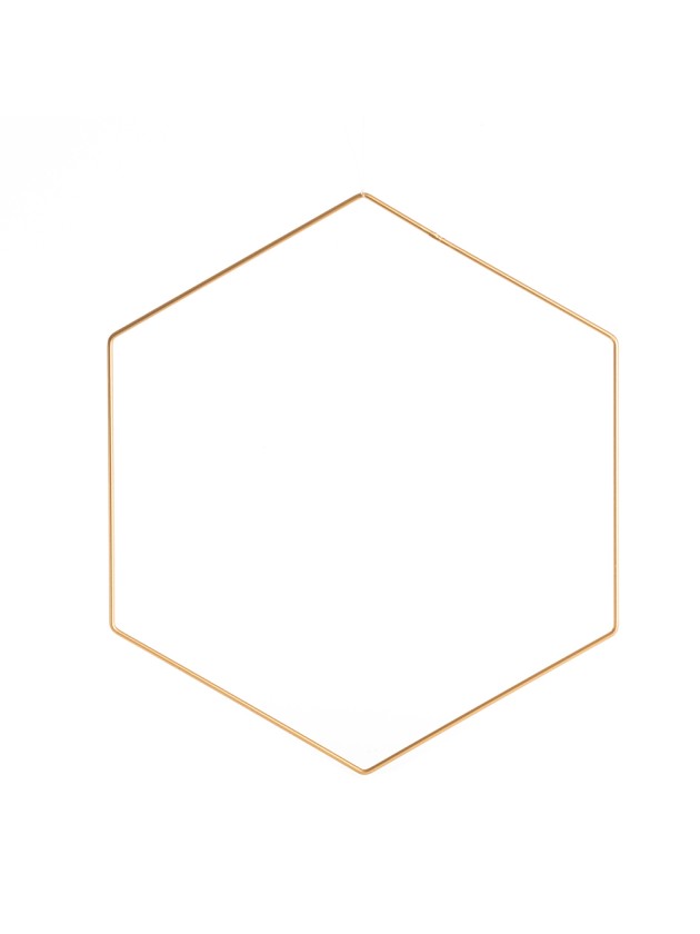 HÄNGEDEKO METALL HEXAGONAL GOLD 30CM X 30CM X 0.3CM