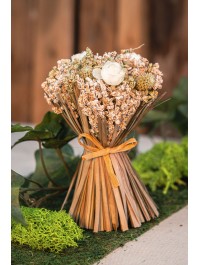 BOUQUET GARDEN ROSES CREAM MINT DIA 9.5CM X 15CM