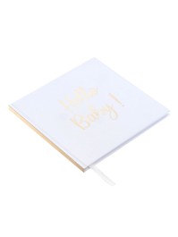GÄSTEBUCH HELLO BABY GOLD METALL 96 SEITE 20.5CM X 20.5CM