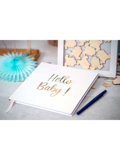 LIVRE D’OR HELLO BABY OR METAL 96 PAGES 20.5CM X 20.5CM