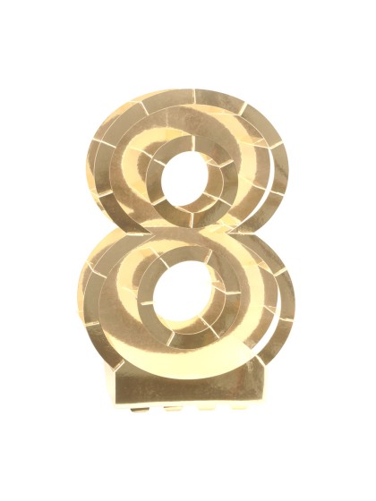 STRUKTUR BALLON ZAHLE 8 GOLD 41.5CM X 14CM X 63.5CM