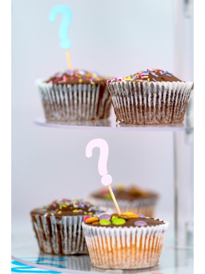 SET 8 PICS CUP CAKE BOY OR GIRL ENV 3CM X 9CM