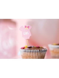 SET 8 PICS CUP CAKE BOY OR GIRL ENV 3CM X 9CM