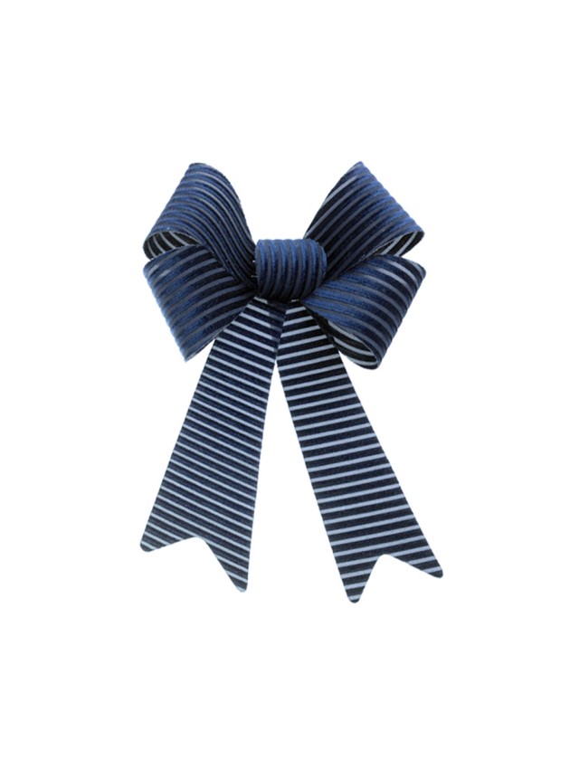 1 SCHLEIFE CORDSAMT BLAU MARINE 22.9CM X 39.1CM