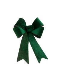 1 NOEUD VELOURS VERT FONCE 22.9CM X 39.1CM