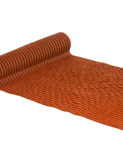 CHEMIN DE TABLE VELOURS COTELE LUISANT AMBRE 28CM X 3M