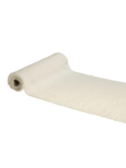CHEMIN DE TABLE FOURRURE BLANC 30CM X 3M