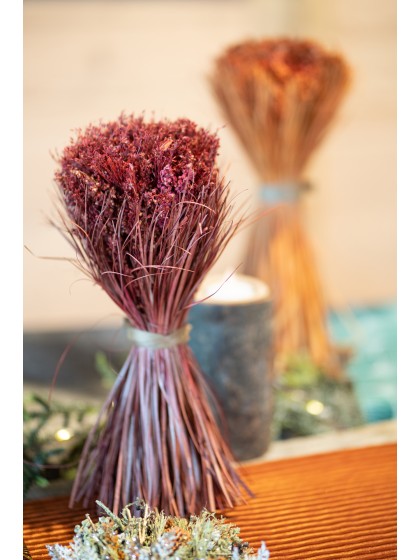 AUTUMN BUNCH BURGUNDY LEAVES DIA 16CM X 30CM