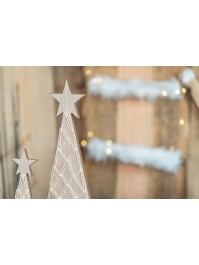 SAPIN BOIS NATUREL MACRAME SUR SOCLE 11.5CM X 5CM X 36CM