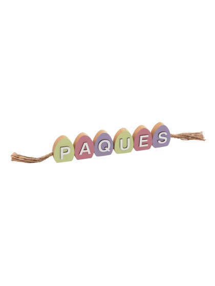 TISCHDEKORATION HOLZ EIER OSTERN 40.5CM X 1.5CM X 5CM