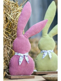 LAPIN GRANDES OREILLES VELVET LIBERTY VIEUX ROSE 13CM X 5CM X 35CM